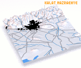 3d view of Mazra‘eh-ye Kalāt